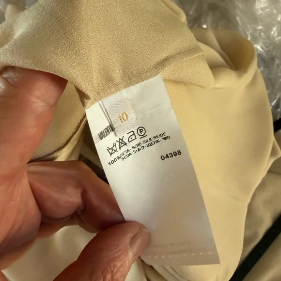 Valentino Beige Asymmetrical Draped Ruffle Skirt - Picture 11 of 12